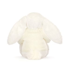 Bashful Luxe Bunny Luna with Personalised Cream Jumper